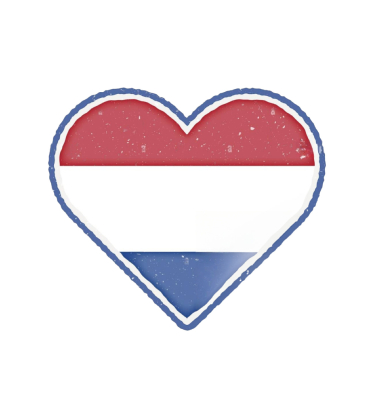 Blog coeur avec drapeau Nerlandais